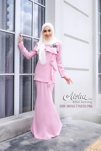 AISHA MINI KURUNG (PASTEL PINK) 9045