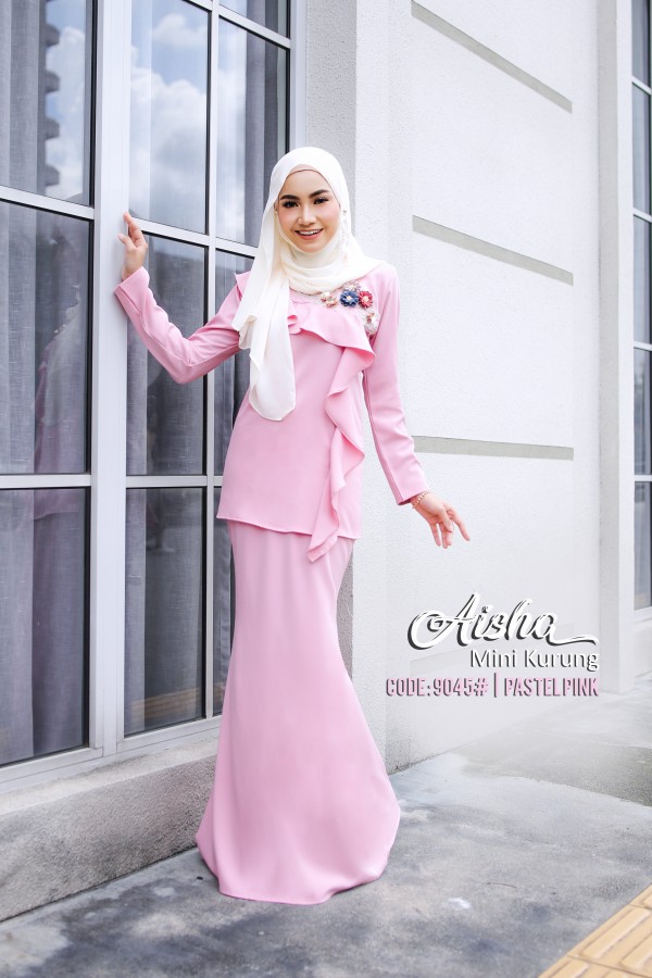 AISHA MINI KURUNG (PASTEL PINK) 9045