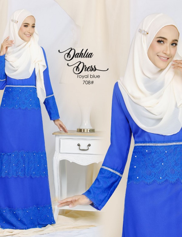 DAHLIA DRESS (ROYAL BLUE) 708