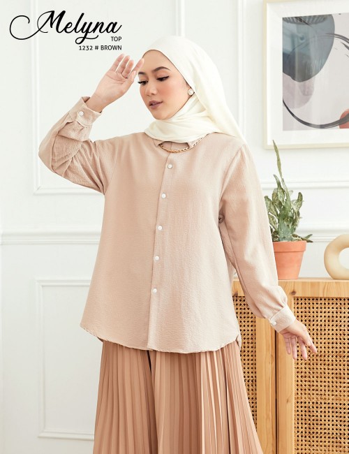 MELYNA TOP (BROWN) 1232