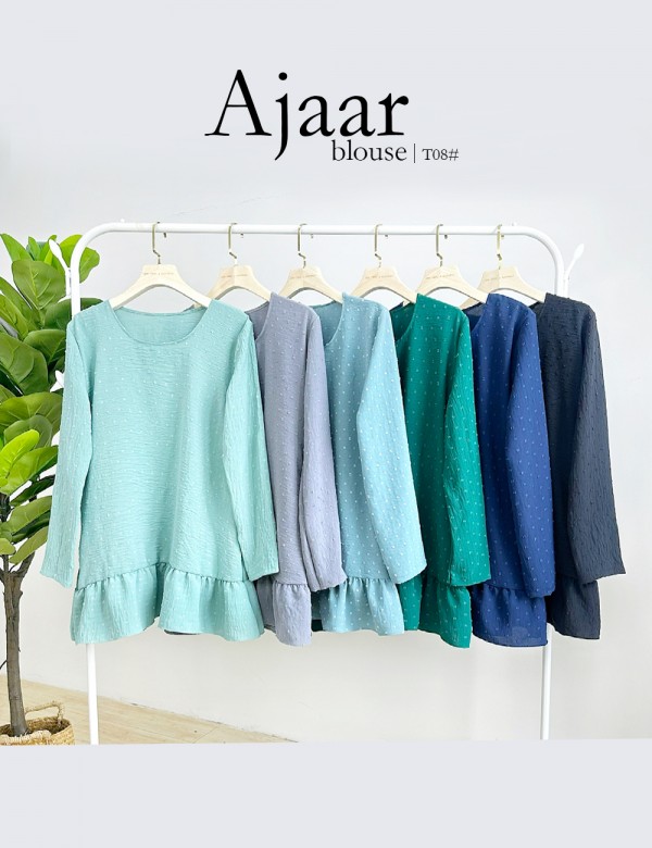 AJAAR BLOUSE WITH POCKET (GREY) T08