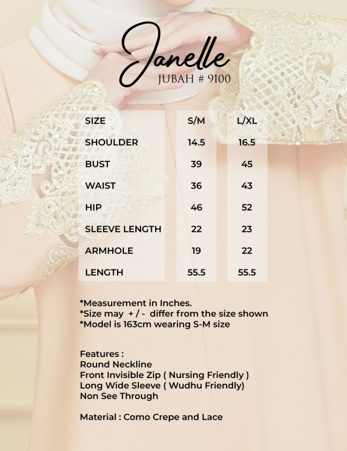 JANELLE JUBAH (CREAM) 9100 / P9100