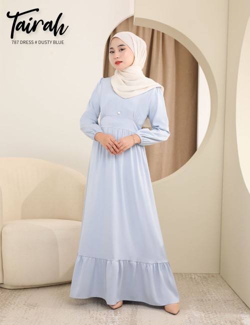 TAIRAH DRESS (DUSTY BLUE) 787 / P787