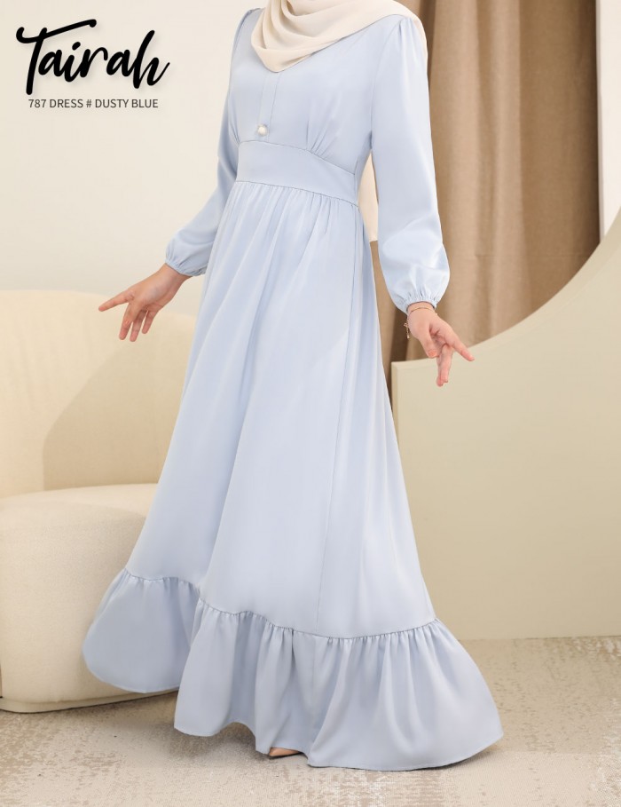 TAIRAH DRESS (DUSTY BLUE) 787 / P787
