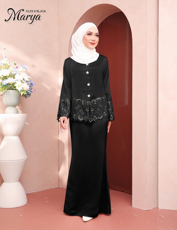 MARYA KURUNG MODERN (BLACK) 9129 (ACC24 OUT OF STOCK,NOT INCLUDE)