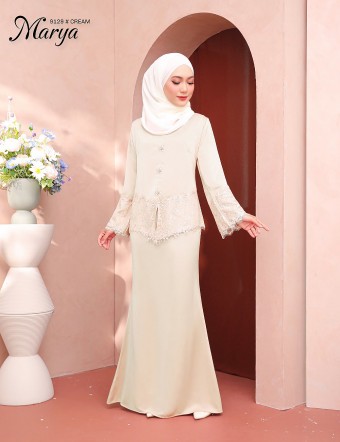 MARYA KURUNG MODERN (CREAM) 9129 (ACC24 OUT OF STOCK,NOT INCLUDE)