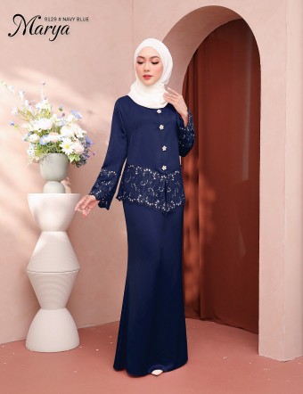 MARYA KURUNG MODERN (NAVY BLUE) 9129 (ACC24 OUT OF STOCK,NOT INCLUDE)