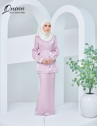 QUINN BLOUSE WITH SKIRT SET (DUSTY PINK) 801 / P801