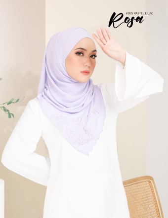 ROSA EMBROIDERY SHAWL (PASTEL LILAC) 305