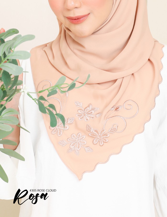 ROSA EMBROIDERY SHAWL (ROSE CLOUD) 305