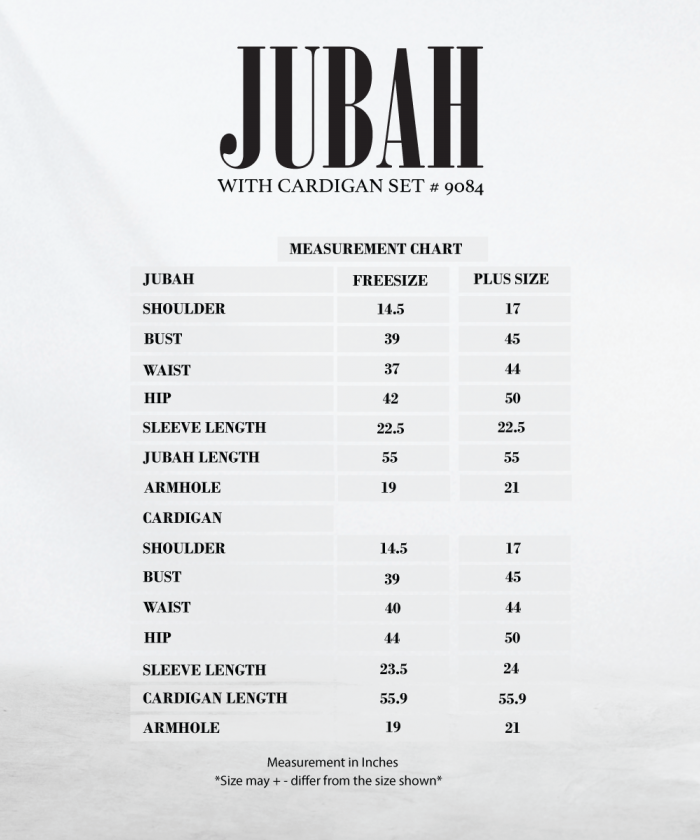 JUBAH WITH CARDIGAN SET (PINK) 9084