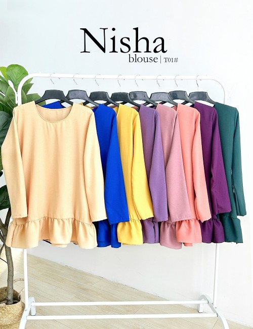 NISHA BLOUSE WITH POCKET (DUSTY PINK) T01