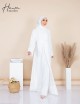 HAURA JUBAH AND CARDIGAN SET (WHITE) 9092 (NOT INCLUDE SHAWL)