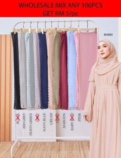 TANISHA SCALLOP SHAWL (NAVY BLUE) SH790