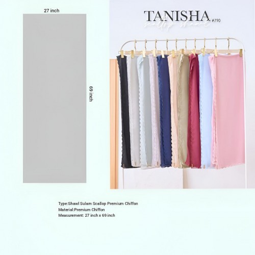 TANISHA SCALLOP SHAWL (NAVY BLUE) SH790