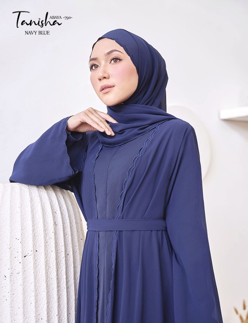 TANISHA SCALLOP SHAWL (NAVY BLUE) SH790