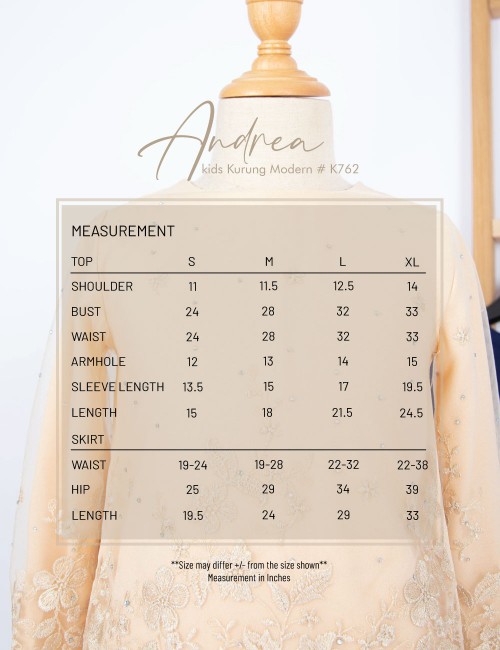 ANDREA KIDS KURUNG MODERN (DUSTY GREEN) K762