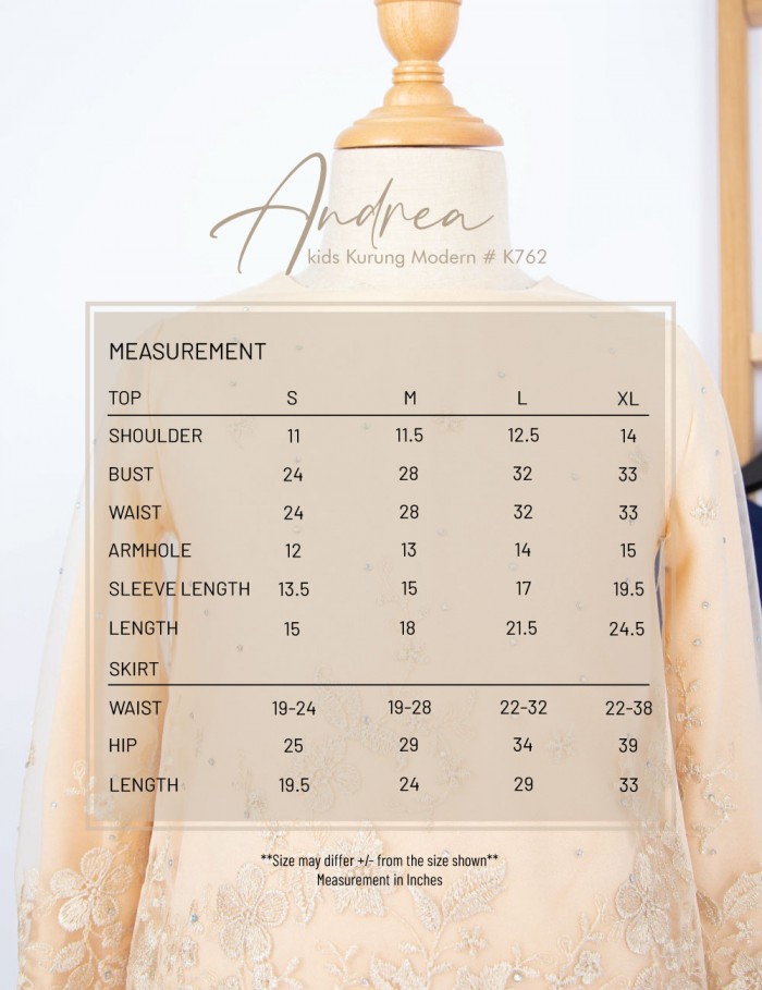 ANDREA KIDS KURUNG MODERN (DUSTY GREEN) K762