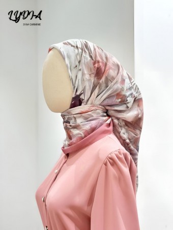 LYDIA BAWAL PRINTED COTTON (CARMINE) 316