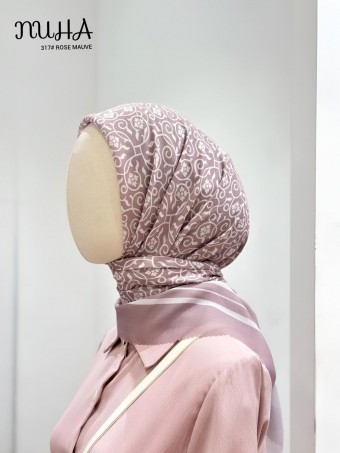 NUHA BAWAL PRINTED COTTON (ROSE MAUVE) 317