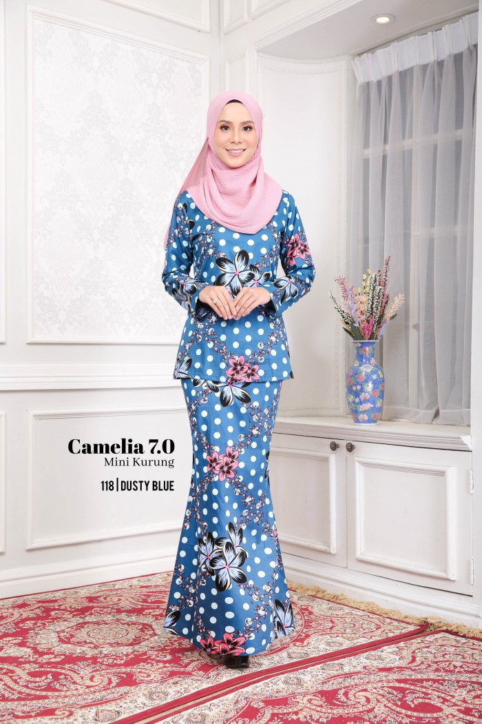 CAMELIA 7.0 MINI KURUNG (DUSTY BLUE) 118