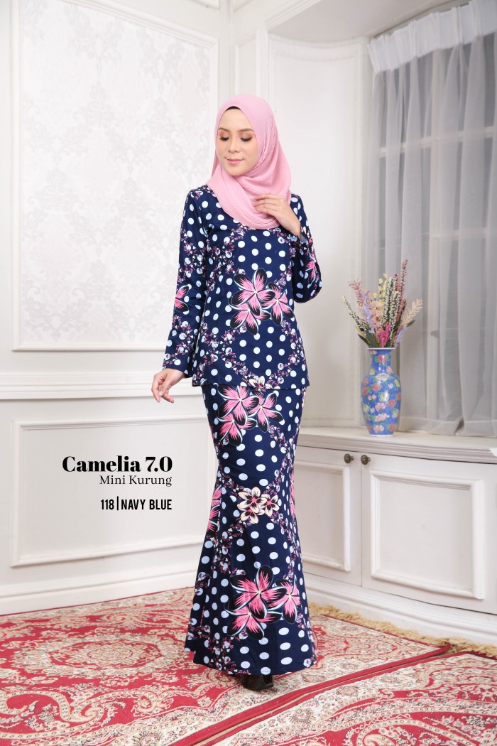 CAMELIA 7.0 MINI KURUNG (NAVY BLUE) 118