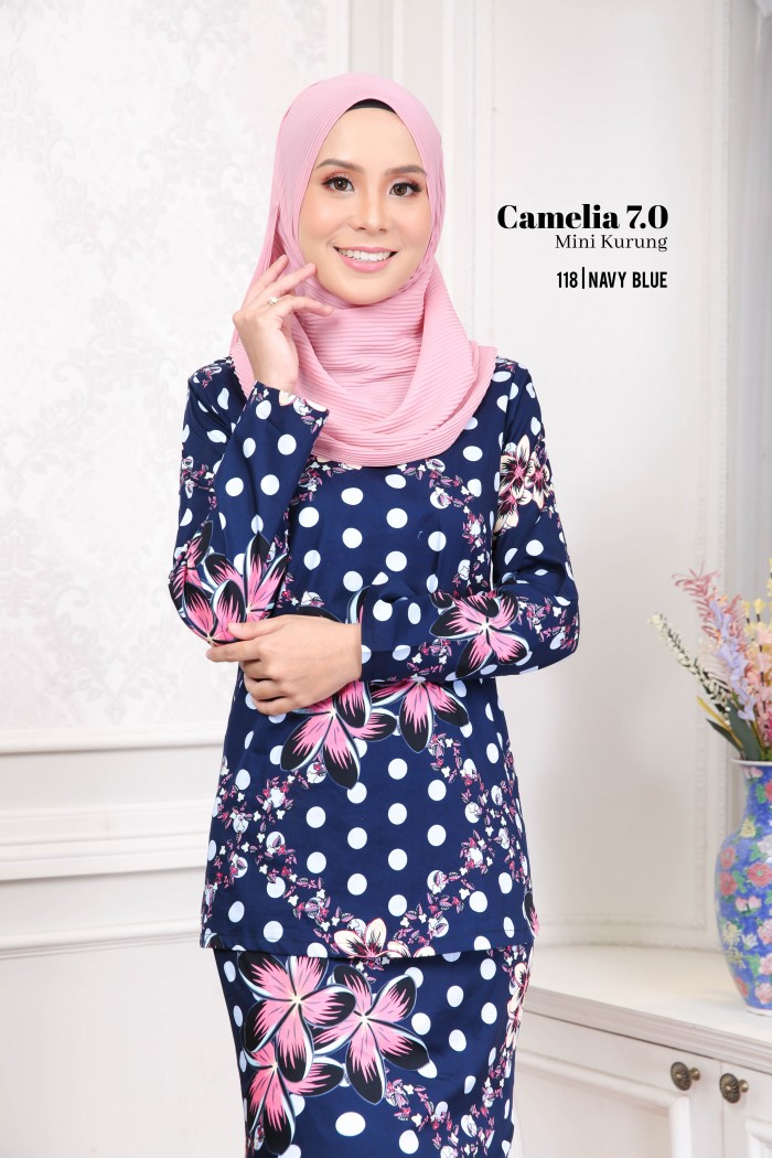 CAMELIA 7.0 MINI KURUNG (NAVY BLUE) 118