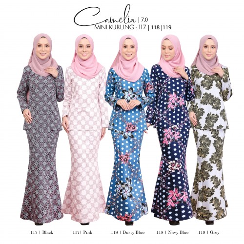CAMELIA 7.0 MINI KURUNG (DUSTY BLUE) 118