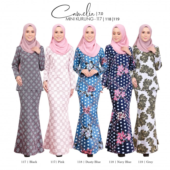 CAMELIA 7.0 MINI KURUNG (DUSTY BLUE) 118