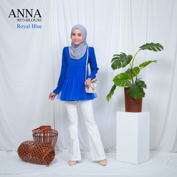 ANNA BLOUSE (ROYAL BLUE) 9073