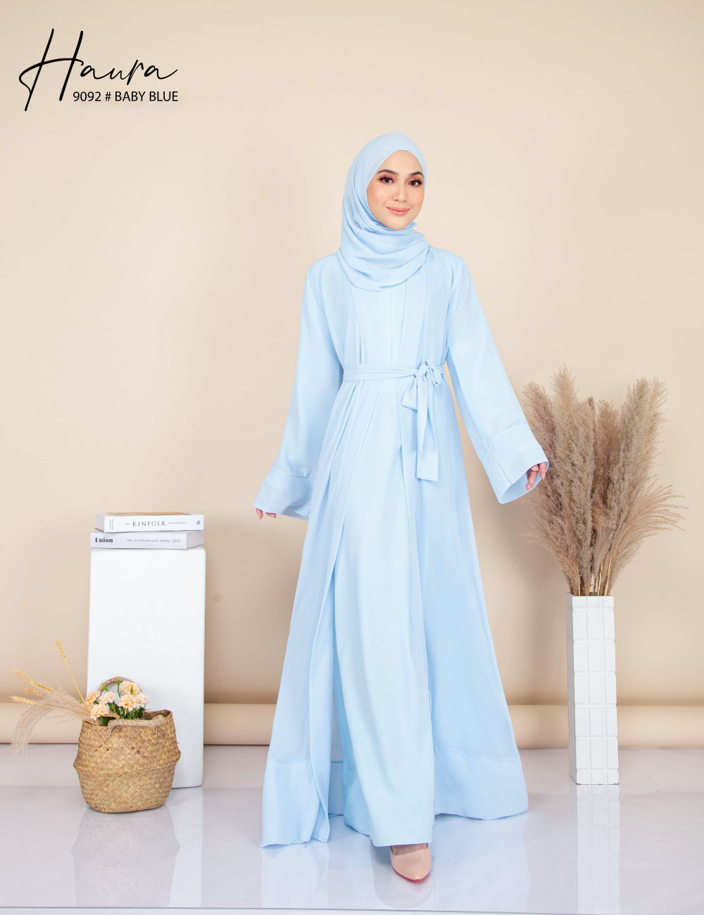 Jubah baby blue store